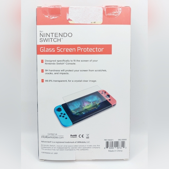 ADVANCTECH Nintendo Switch Glass Screen Protector‎ - Picture 2 of 6